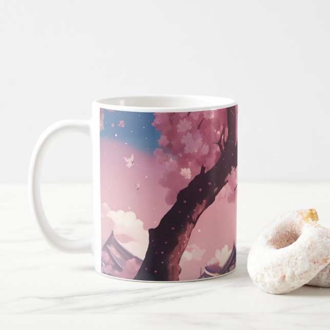 Caneca De Café Sakura anime girl (Com Donut)