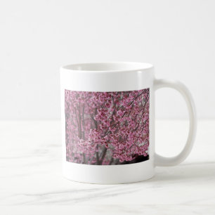 Caneca De Café Sakura Cherry Blossoms Fluindo Rosa