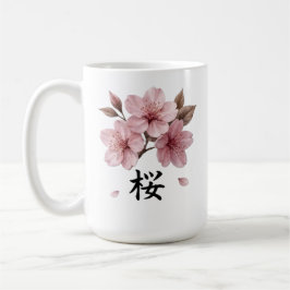 Caneca De Café Sakura Katana Japanese Aesthetic