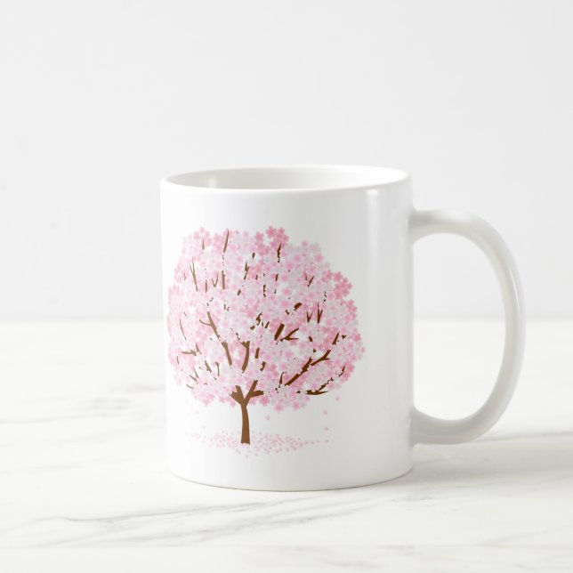 Caneca De Café Sakura Tree in Cheio Bloom - Elegante Primavera De (Direita)