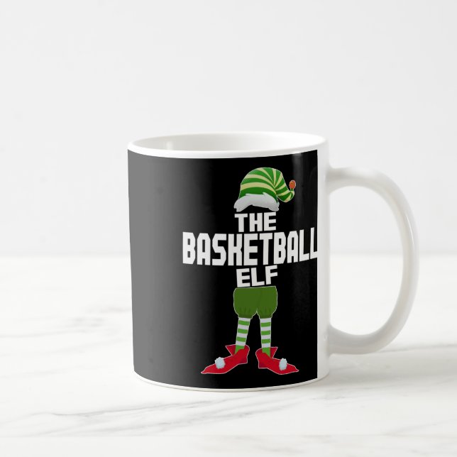 Caneca De Café Sala de Natal do Grupo Familiar Elf Match de Basqu (Direita)