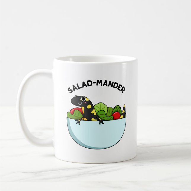 Caneca De Café Salada Engraçada Salamander Animal Pun (Esquerda)