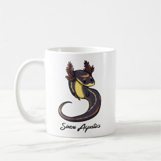 Caneca De Café Salamandra aquática anfíbia colorido da sirene