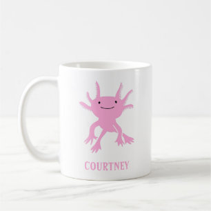 Caneca De Café Salamandra Cor-de-Rosa Axolotl Cugado Personalizad