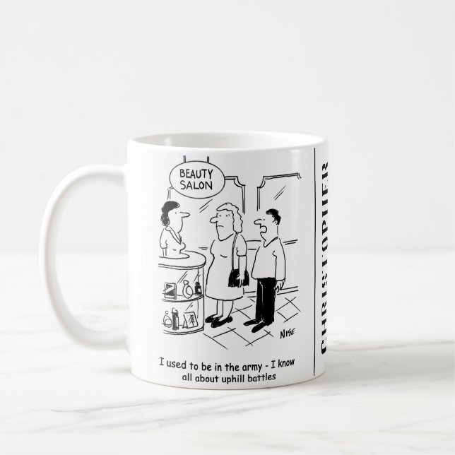 Caneca De Café Salão de Beleza e Batalhas Difíceis (Esquerda)