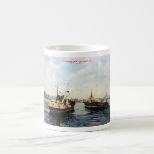 Caneca De Café Saliendo a faener/Saíndo a faenar/Going fishing (Centro)