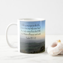 Salmo 121:1-2 * Mug * Eu levanto os olhos