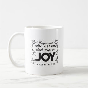 Caneca De Café Salmo 126:5 Tipografia das Escrituras – Colher com