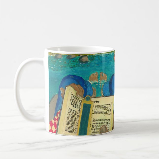 Caneca De Café Salmo 1 em pinturas cristãs judaicas da Bíblia (Esquerda)