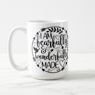 Caneca De Café Salmo 39 Maravilhosamente Feito Escritura Cristã