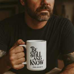 Caneca De Café Salmo 46:10 Fique Calmo e Conheça Cristão