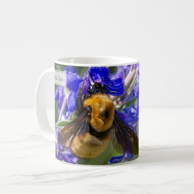 Caneca De Café Salmo 97:11 Bumble Bee KJV (Frente Esquerda)