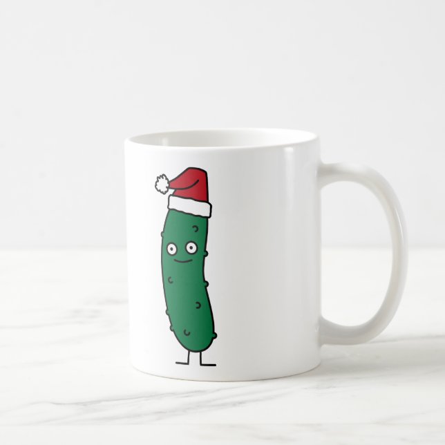 Caneca De Café Salmoura de aneto do Natal que veste um chapéu do (Direita)