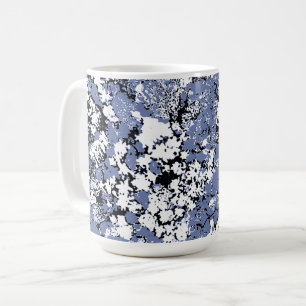 Caneca De Café Salpico Azul Abstrato