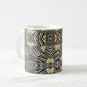 Caneca De Café Salpicos Coloridos e Linhas Dinâmicas