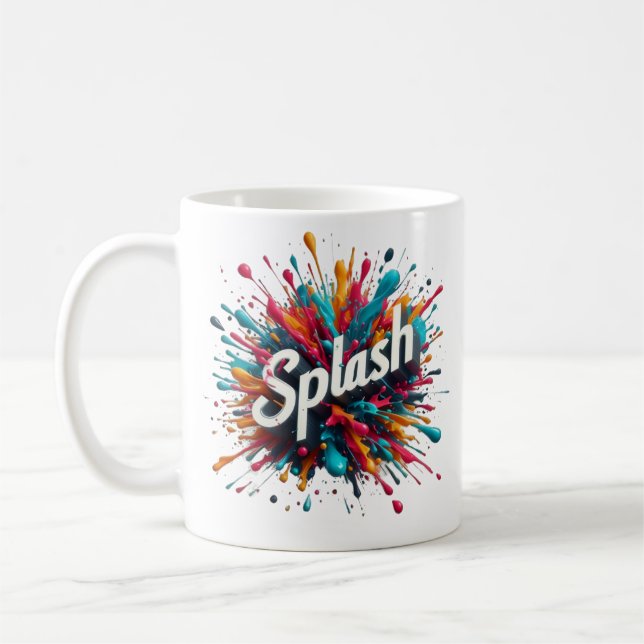 Caneca De Café salpicos de tinta (Esquerda)