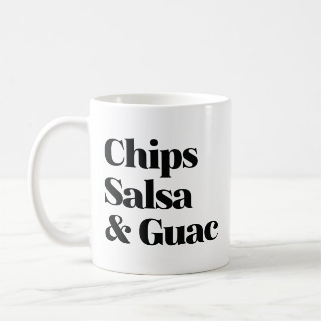 Caneca De Café Salsa Chips E Guac (Esquerda)