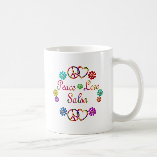 CANECA DE CAFÉ SALSA DO AMOR DA PAZ (Direita)