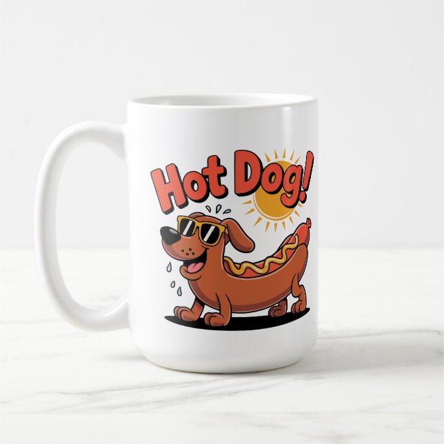 Caneca De Café Salsicha de Cães Quentes (Esquerda)