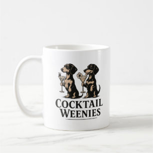 Caneca De Café Salsichas para Cocktail Cachorro Wiener Dachshund 