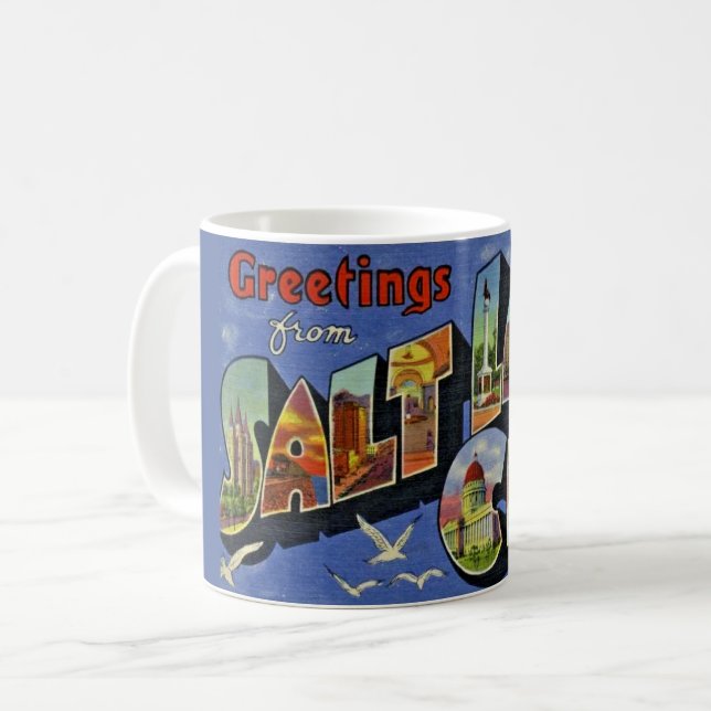 Caneca De Café Salt Lake City Greeting Mug (Frente Esquerda)