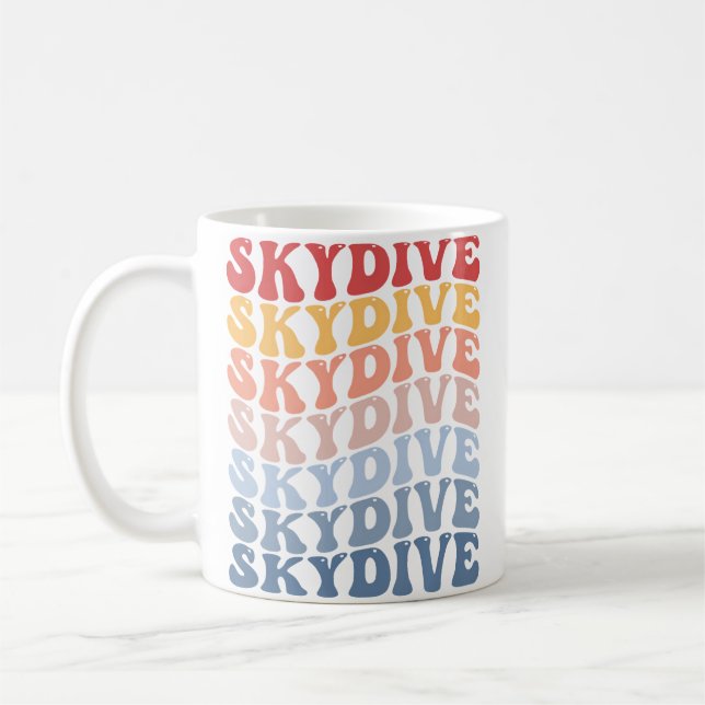 Caneca De Café Saltar de Paraquedas Groovy Skydiving (Esquerda)