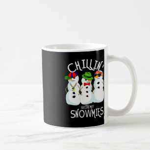 Caneca De Café Salto De Hip Música Natal Snowman Chillin Com O Me