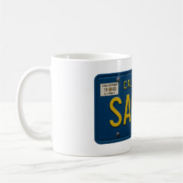 Caneca De Café Salty Retro 1969 California License Plate Graphic