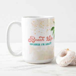 Caneca De Café Salty Vibes Beach Life