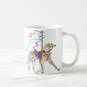 Caneca De Café Saluki Carousel White