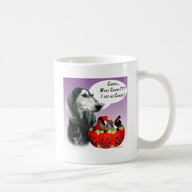 Caneca De Café Saluki Halloween Candy (Direita)