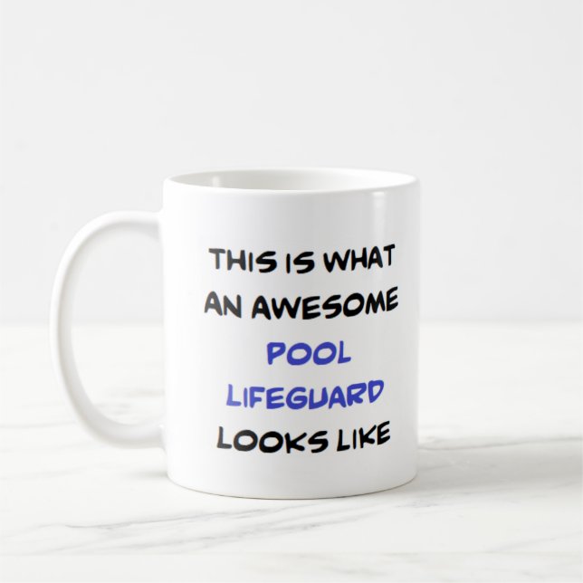 Caneca De Café salva-vidas piscina, incrível (Esquerda)