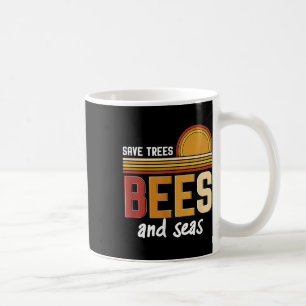 Caneca De Café Salvamento De Abelhas De Árvores E Proteção Ambien