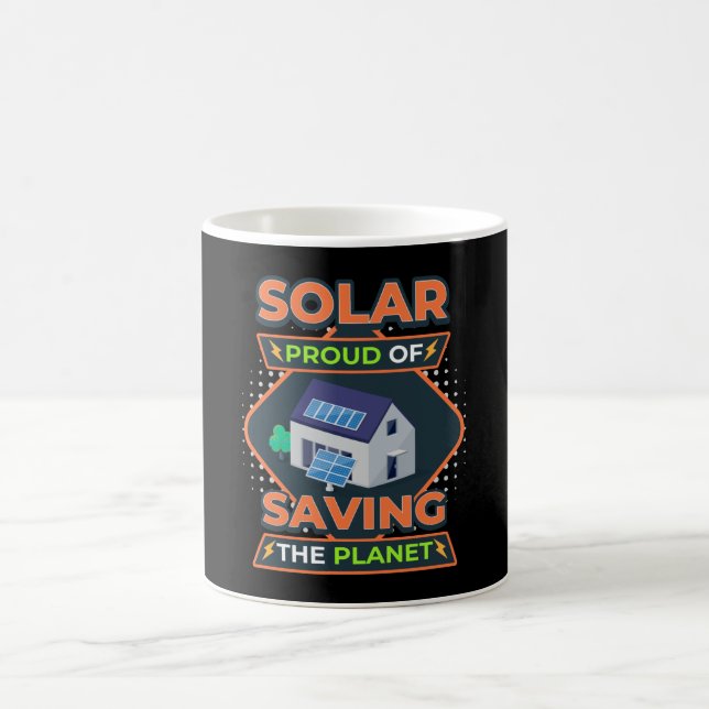 Caneca De Café Salvando O Planeta Solar Fotovoltaico (Centro)
