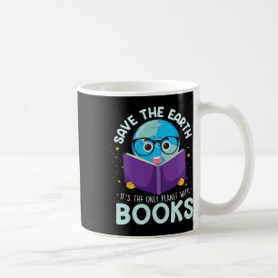Caneca De Café Salvar a Terra é o único planeta com livros Leitor