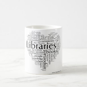 Caneca De Café Salvar as bibliotecas 5
