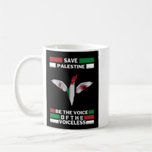 Caneca De Café Salvar camiseta Palestina com mapa Palestino Gaz