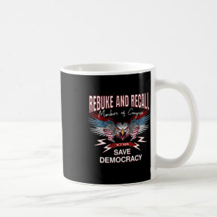Caneca De Café Salvar Democracia Relembrar Congresso Protesto Ant