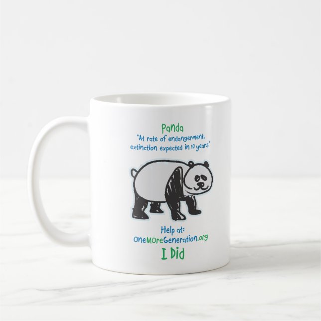 Caneca De Café Salvar nossas pandas (Esquerda)