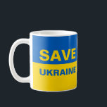 Caneca De Café Salvar o pavilhão ucraniano da Ucrânia<br><div class="desc">Salvar o pavilhão ucraniano da Ucrânia</div>