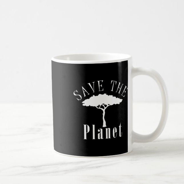 Caneca De Café Salvar o Planeta Proteção Ambiental Dia da Terra (Direita)