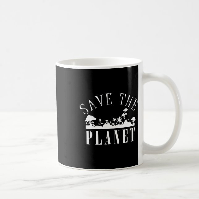Caneca De Café Salvar o Planeta Proteção Ambiental Dia da Terra (Direita)