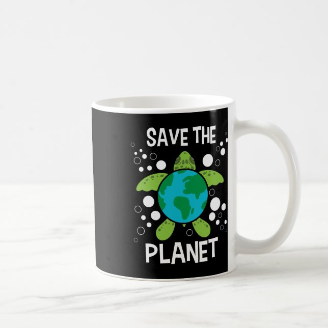 Caneca De Café Salvar o planeta - Proteção Ambiental Terra D (Direita)