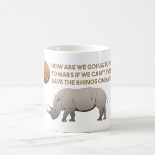 Caneca De Café Salvar os Rhinos