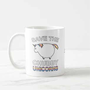 Caneca De Café Salvar Os Unicórnios Chubby