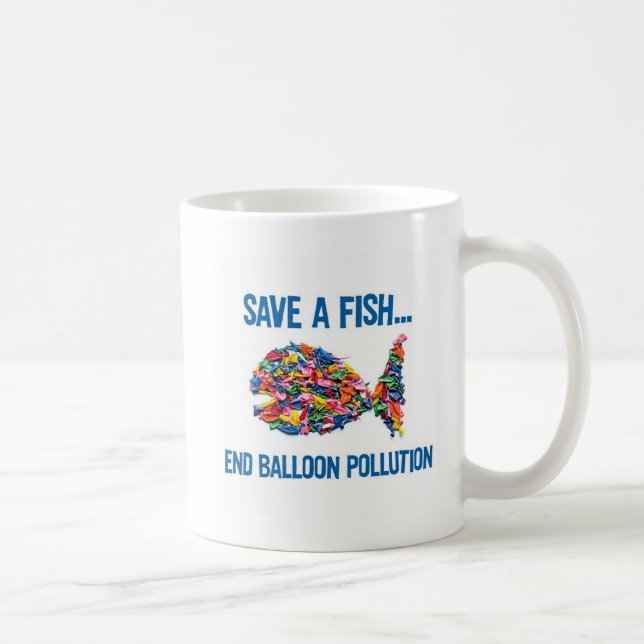 CANECA DE CAFÉ SALVAR UMA POLUIÇÃO DO BALÃO DA EXTREMIDADE DOS (Direita)