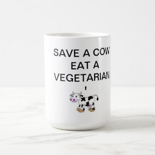 Caneca De Café SALVAR UMA VACA COMEM um theholycowproject da