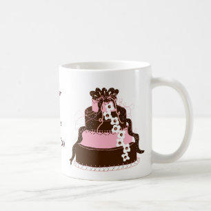 Caneca De Café Salve a Data Rosa e Chocolate Cake