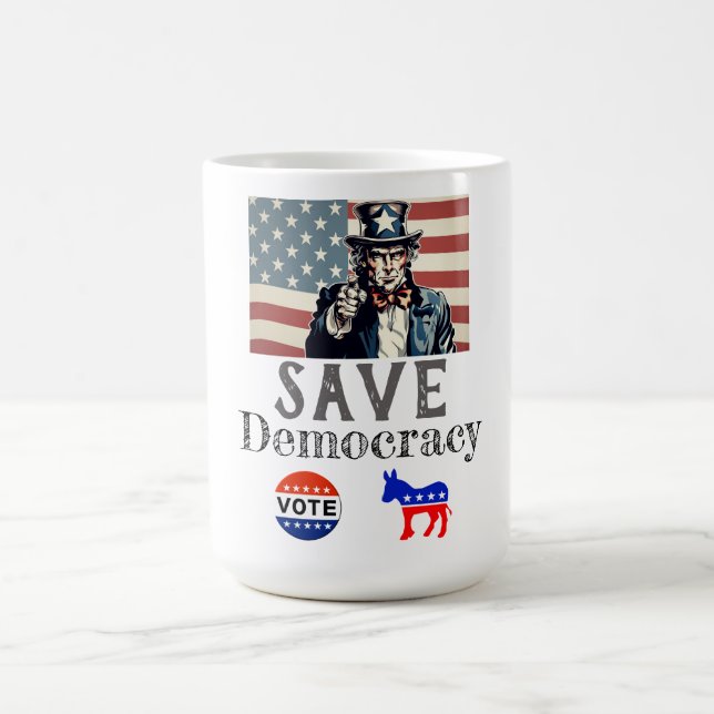 Caneca de Café Salve a Democracia (Centro)