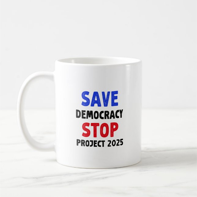 Caneca De Café Salve a Democracia - Parar o Projeto Eleitoral 202 (Esquerda)